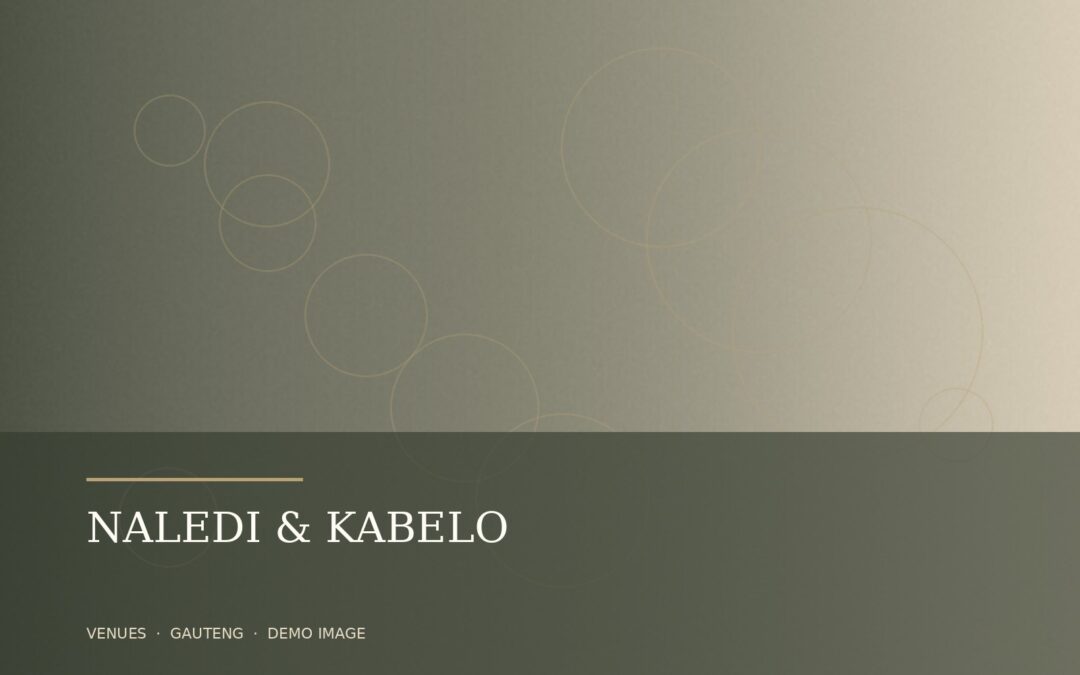 Naledi & Kabelo at Kloof Manor
