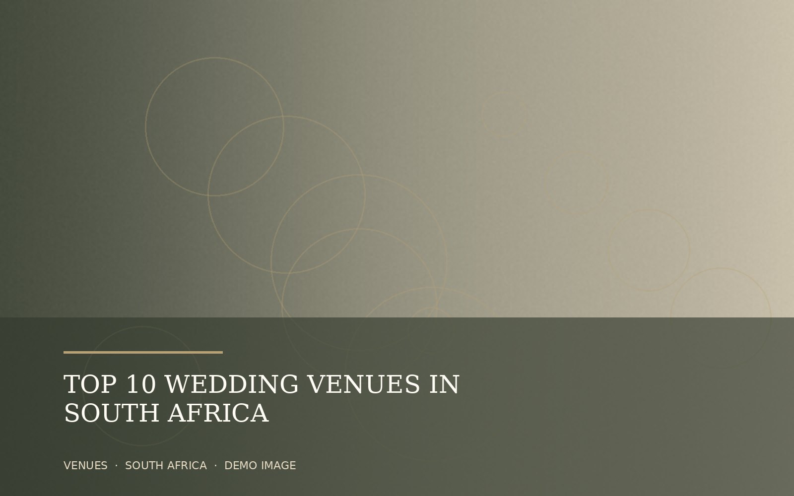 Top 10 Wedding Venues in South Africa