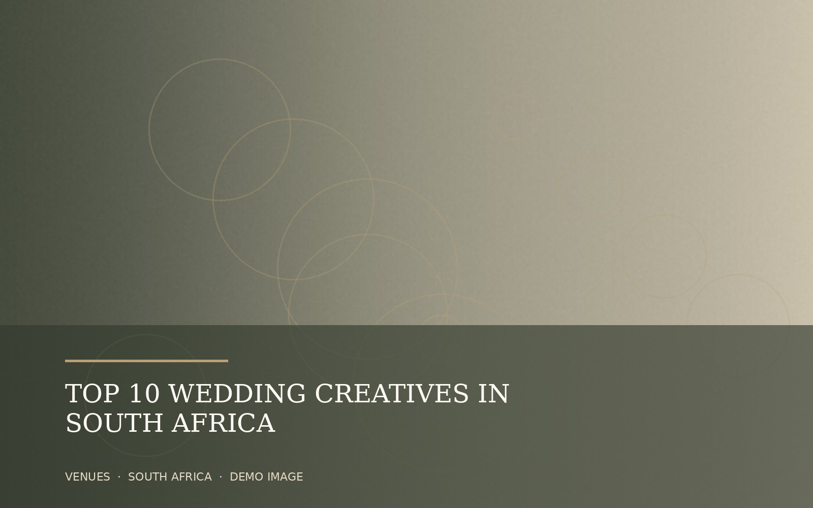 Top 10 Wedding Creatives in South Africa